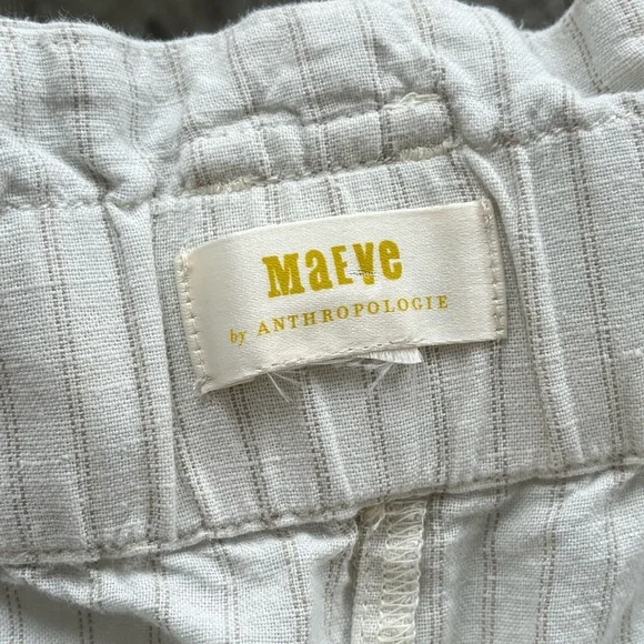 Maeve Anthropologie Wide Leg Linen Blend new High Rise Barrel Boho Summer Siez 8 - Picture 8 of 15